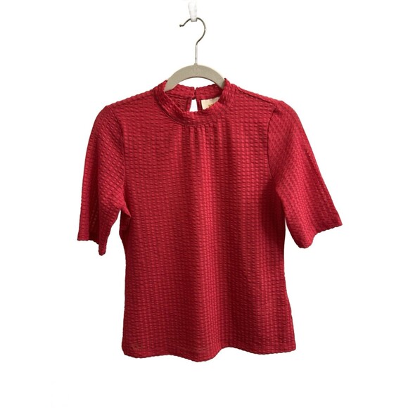 Maeve By Anthropologie Pink Fuschia Short Sleeve Top Sz Medium - Picture 1 of 6
